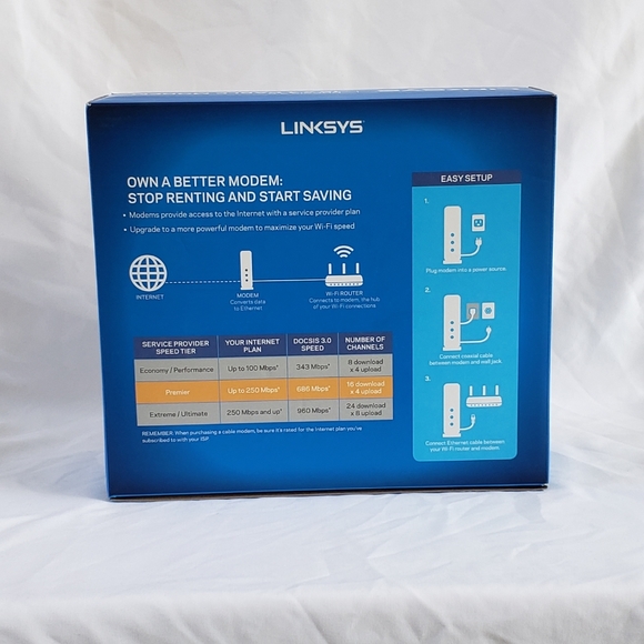Linksys 16x4 Cable Modem - Picture 7 of 12
